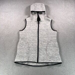 Lululemon Hoodie Womens 10 Insculpt Gray Heather Reversible Sleeveless Full Zip